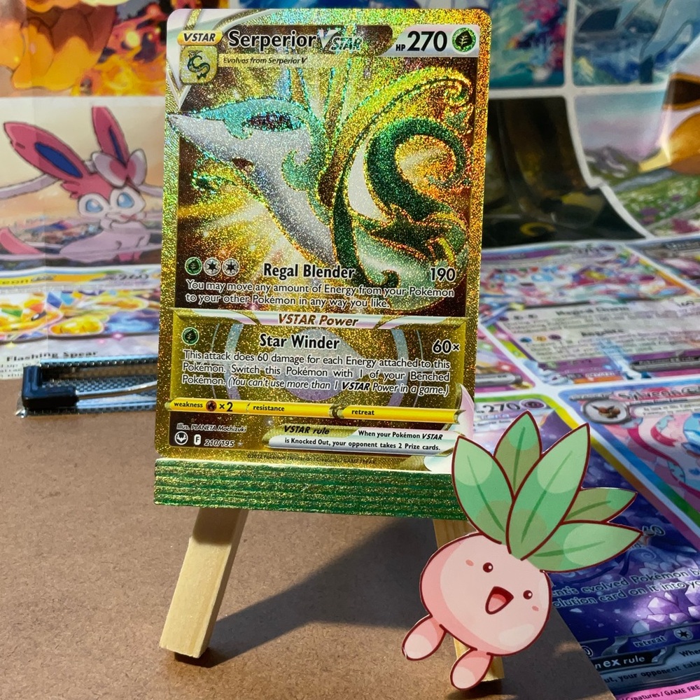 Serperior VSTAR GOLD SECRET RARE Sw&Sh Silver Tempest 210/195